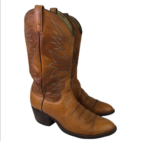 Dan Post Other - Dan Post Tan Leather Cowboy Western Boots Size 8.5D